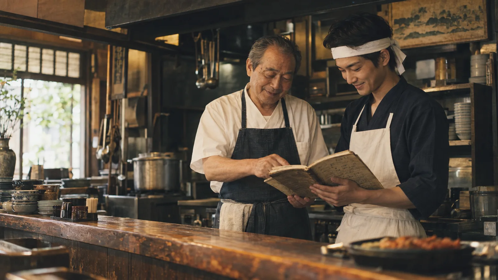 料理の知恵を次世代へ伝える様子